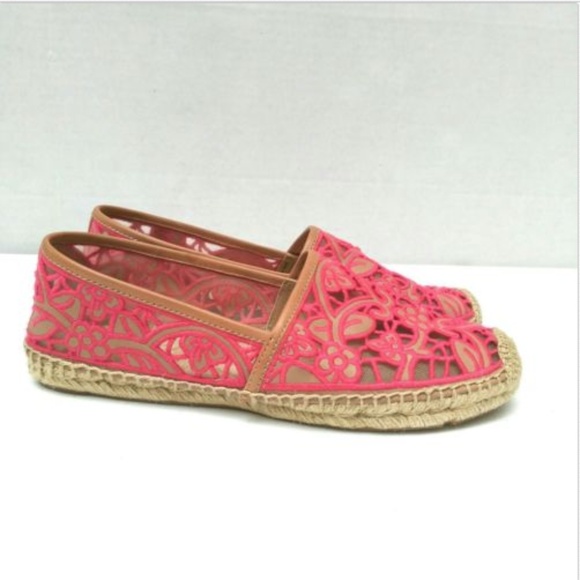 Tory Burch Shoes - Tory Burch Lucia Lace Embroidered Espadrille Flats